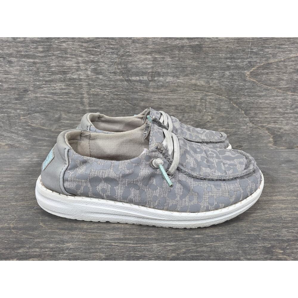 Hey Dude Wendy Youth Cat Eye Grey Slip On Shoes Size 11 Kids